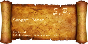 Senger Péter névjegykártya